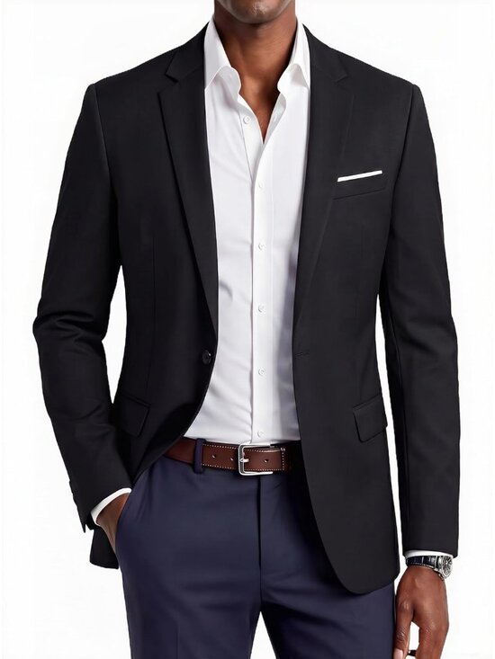 Other - Mens Blazer Jacket Slim Fit Casual One Button Sport Coats